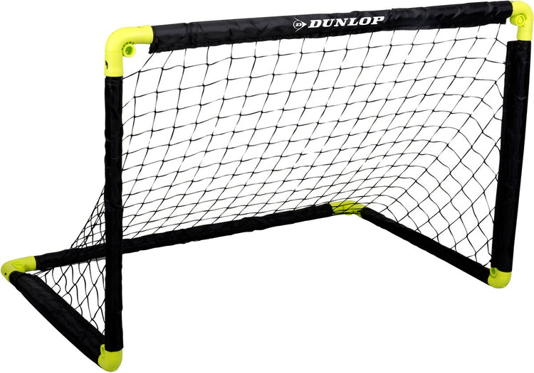 Dunlop Fußballtor – Fußballtor 90 x 59 x 61 cm – faltbares Fußballtor – leicht zu verstauen – Fußball-Trainingstor für Kinder und Erwachsene – Kunststoff – Schwarz Gelb