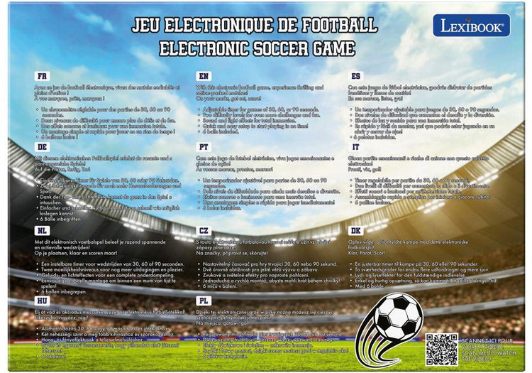 Lexibook elektronisches Fußballspiel mit Beleuchtung und Sound für 2 Spieler
