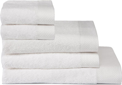 Seepferdchen-Kombinationsset Pure 5-teiliges Badtextilien-Set weiß (2xgd+2bd+1xdl)