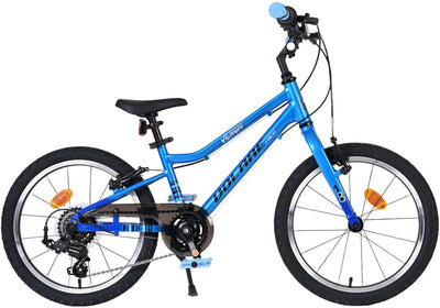 Volare Venom Kinderfahrrad – Jungen – 18 Zoll – 6 Gänge – Blau – zwei Handbremsen
