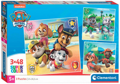Clementoni Jigsaw Puzzle Super Color Square Paw Patrol, 3x48st.