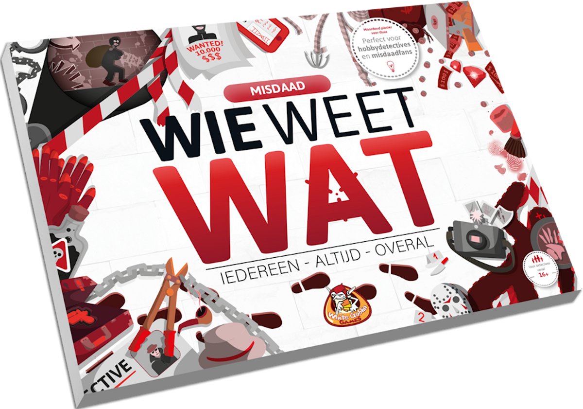 Weiße Kobold-Spiele – wer weiß was: Krimi – Partyspiel – 2 bis 10 Spieler – schnell gespielt und die Erklärung noch schneller – wer weiß, was spielt man immer, mit jedem und überall – ideales Geschenk