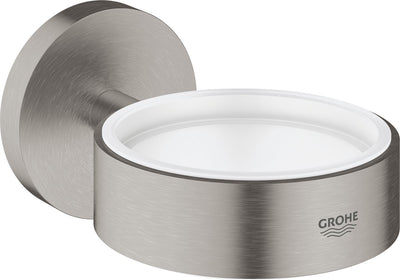 Grohe Essentials-Halter für Seifenspender oder Glas - Wandmontage - Supersteel (Edelstahl)