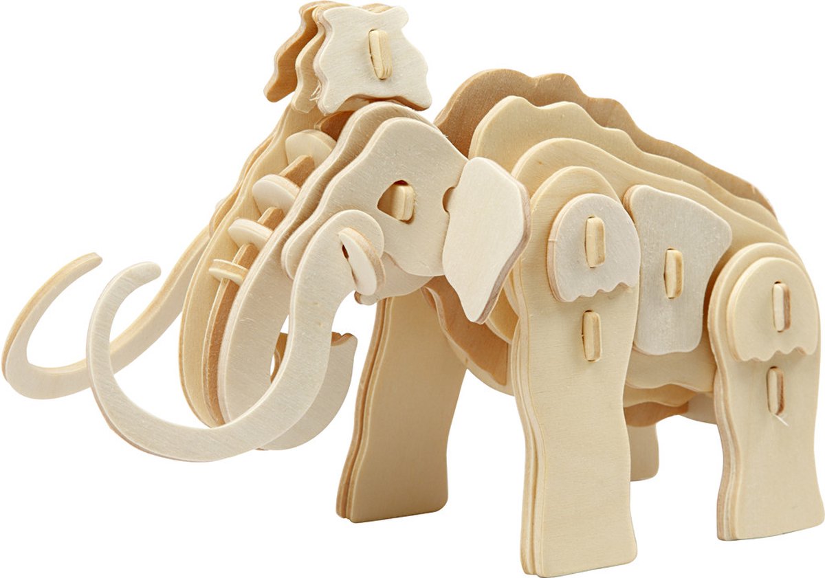 Creativ Company 3D-Puzzle, Mammut, Maße 19x8,5x11 cm, 1 Stück