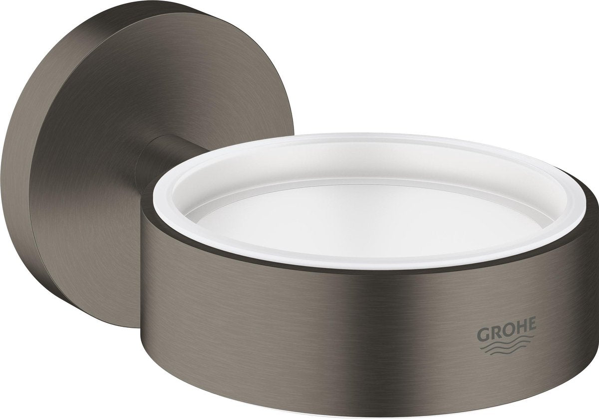 Grohe Essentials-Halter für Seifenspender oder Glas - Wandmontage - Hartgraphit gebürstet (Anthrazit matt)