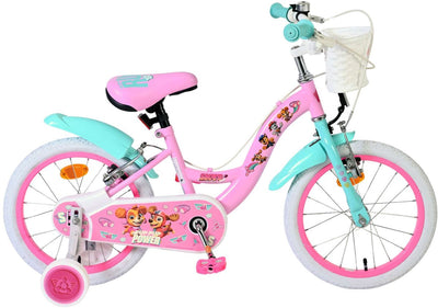Paw Patrol Kinderfahrrad – Mädchen – 16 Zoll – Pink – zwei Handbremsen
