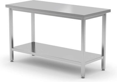 Hendi-Arbeitstisch, schwere Ausführung – 360°-Arbeitsplatte – verstellbare Beine – 1800 x 600 x 850 mm – Edelstahl