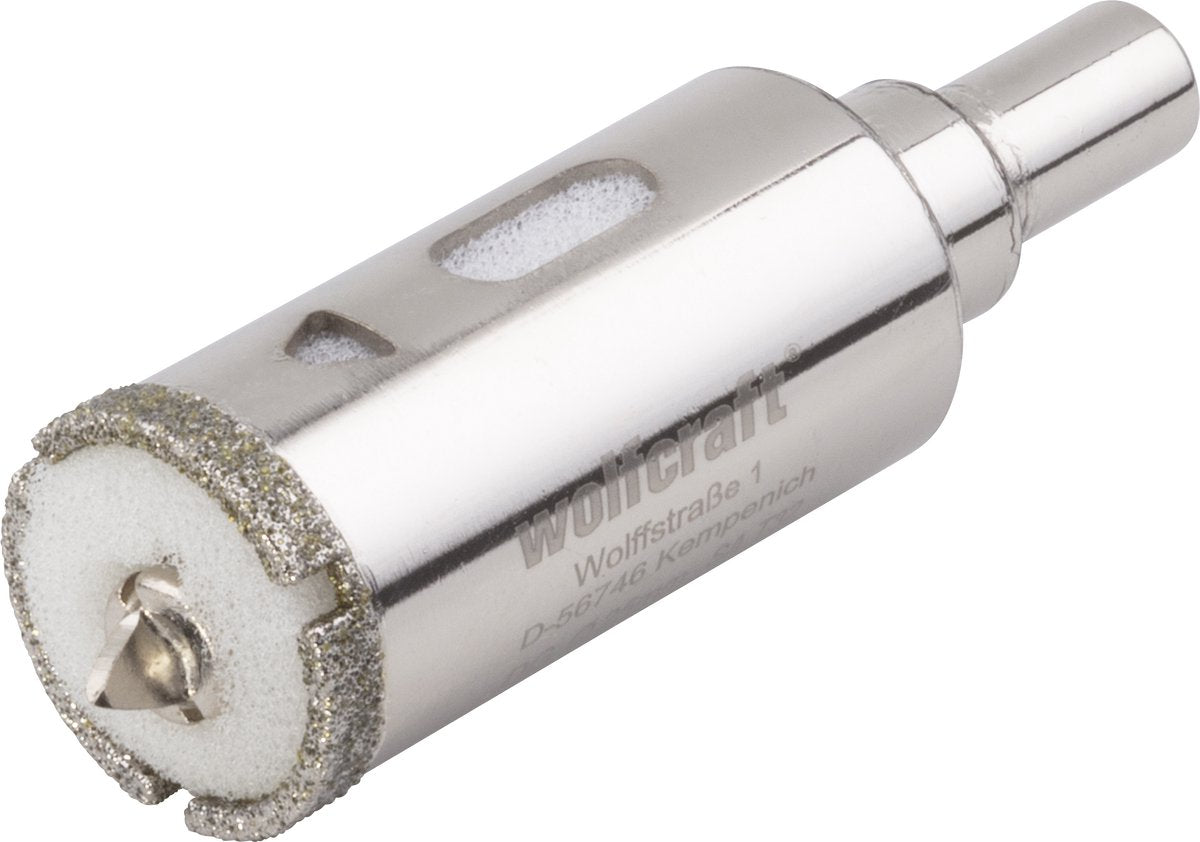 Wolfcraft – Diamantbohrer 25 mm – Fliesenbohrer 25 mm – Diamant-Lochsäge – 5924000