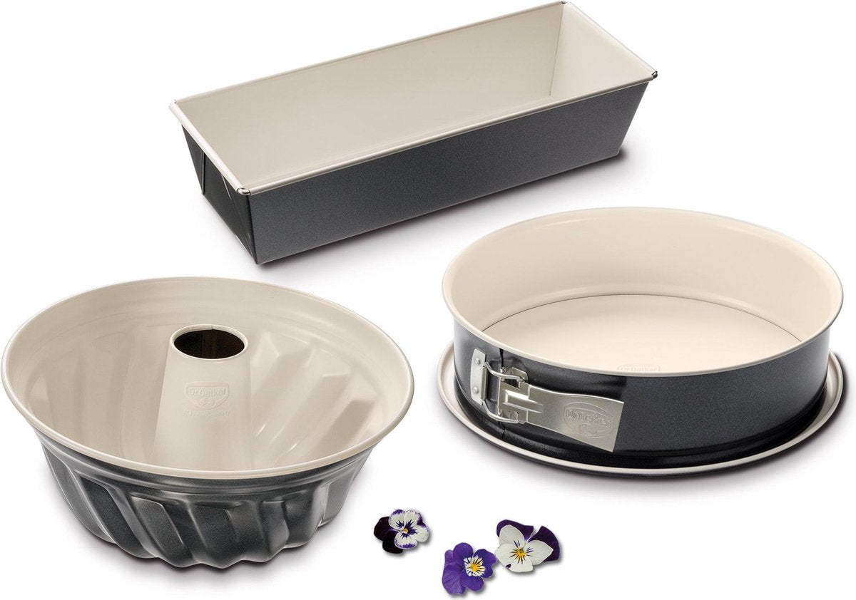 Dr. Oetker Backformen-Set - Springform - Turbanform - Kuchenform - 3-teilig