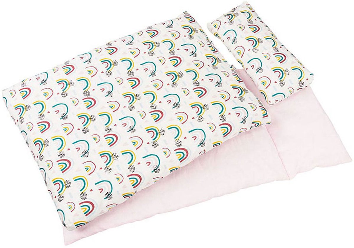 Goki Dolls Bett Leinen Set Regenboog, 3DLG.