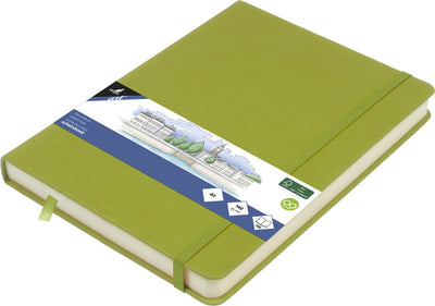 Kangaro-Skizzenbuch – A5 – Limettengrün – PU-Hardcover – mit Gummiband und Leseband – K-861229