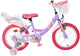 Volare Einhorn Kinderfahrrad – Mädchen – 16 Zoll – Lila – zwei Handbremsen