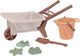 Plasto Schubkarren-Set Sandfarbe 56 cm – Sandspielset – inklusive Zubehör – 1,4 Liter – Sonderedition weiche neutrale Farben – BPA-frei – hergestellt in Finnland – ab 1 Jahr