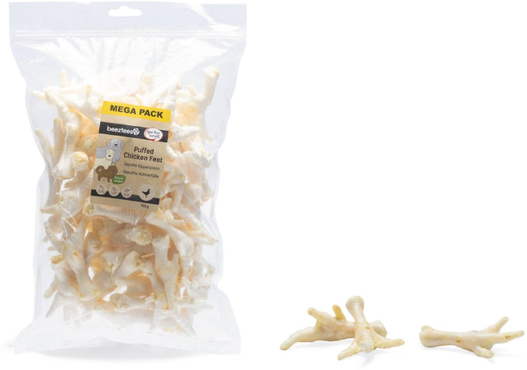 Beeztees gepuffte Hähnchenschenkel 750 Gramm – Huhn – Hundesnacks – Kausnacks – Vorteilspackung