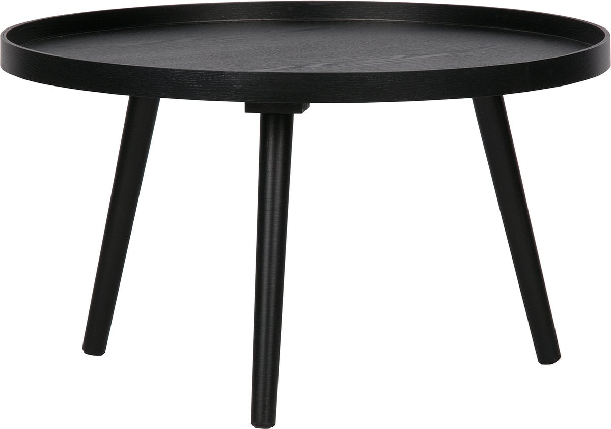 Woood Mesa Beistelltisch L – Holz – Schwarz – 34 x ø60