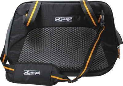 Kurgo Explorer Transportbox – Autozubehör für Hunde – 51 x 25 x 29 cm, schwarz, orange, geeignet für Hunde bis 9 kg l