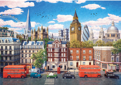 Gibsons – Straßen von London (von Dominic Davison) – 500 Teile 48 x 34 cm (B x H) – Puzzle für Erwachsene