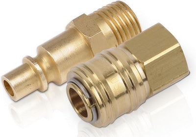 Powerplus powair0261 Kompressorkupplungen – weiblicher Adapter – Orion-zu-Euro-Kupplung – 2 Stück – Kupfer