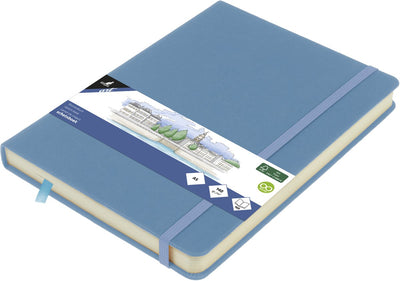 Kangaro-Skizzenbuch – A5 – Himmelblau – mit Gummiband und Band – k-861295