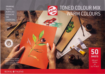 Royal Talens Talens getönte Papiermischung warm, A3, 180 g, 50 Blatt,