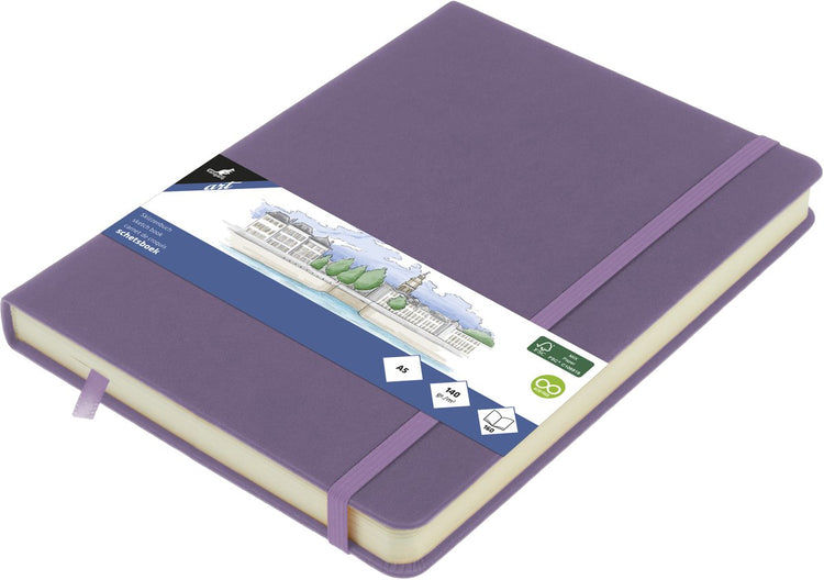 Kangaro-Skizzenbuch – A5 – Heideviolett – mit Gummiband und Band – K-861293