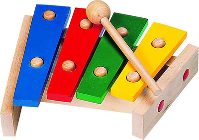 Goki Xylophon Holz L22,5cm, Grundfarben, 3+