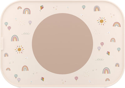 Mepal Mio Tischset – rutschfester Kreis hält alles an Ort und Stelle – spülmaschinenfest – Sunshine Rainbow