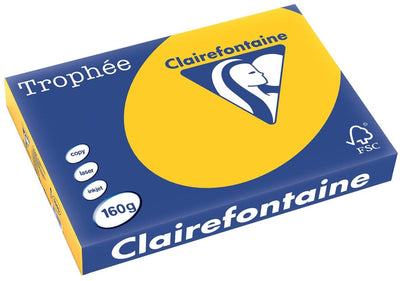 Clairefontaine Trophäe intensiv A3 Sonnenscheingelb 160 g 250 Blatt