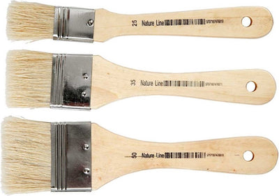 Creativ Company Lack-Lackpinsel, L: 19 cm, B: 25-50 mm, flach, 3 Stück 1 Box