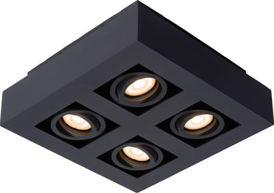 Lucide xirax – Deckenstrahler (Deckenleuchte) – LED dim to warm – gu10 – 4 x 5 W 2200 K 3000 K – Schwarz