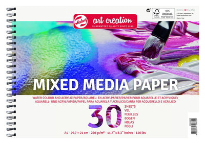 Talens Art Creation Papier Mixed Media A4 weiß | 3 Stück