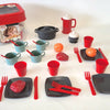 Ecoiffier 100% Chef -Speiseset mit Spielplätzen, 34dlg.