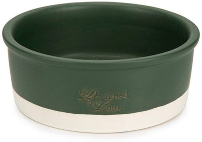 Entworfen von Lotte Joa – Futternapf für Hunde – Keramik – grün – 20 x 20 x 7,5 cm