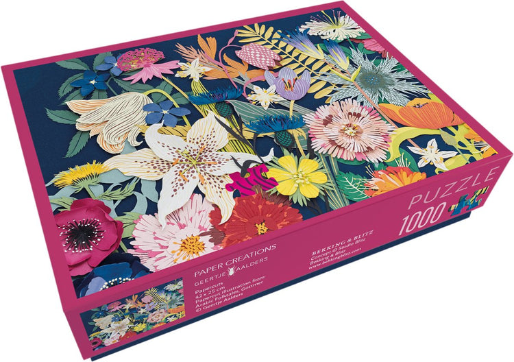 Bekking Blitz – Puzzle – 1.000 Teile – Kunst – Papierschneiden – Blumen – Papierkreationen – Geertje Aalders