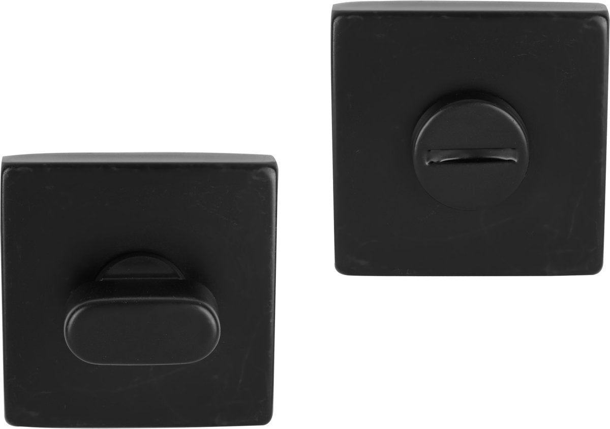 Differenz | Rosette mit WC-Verschluss | schwarz | quadratisch | 52x52mm