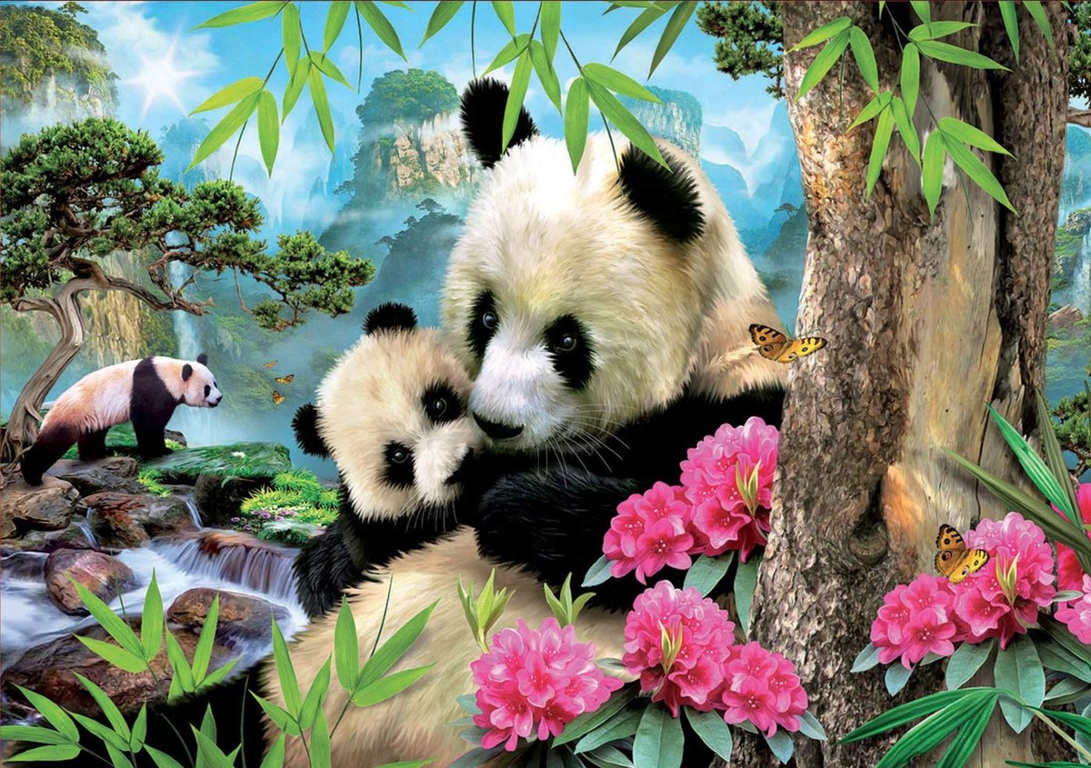 Educa-Puzzle – 1000 Teile – Pandas – Puzzle