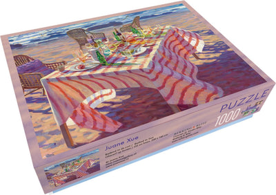Bekking Blitz – Puzzle – 1.000 Teile – Kunst – in der Sonne gebadet – Sommer – Strand – gedeckter Tisch – Juane Xue