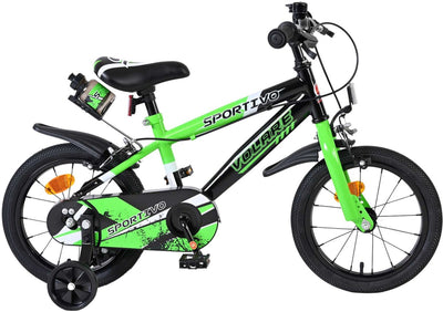 Volare Sportivo Kinderbike Jungen 14 Zoll grün schwarz zwei Handbremsen