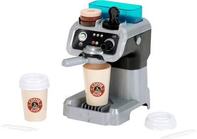 Klein Toys mm Barista-Espressomaschine – Coffee-to-go-Becher, Siebträger, Kaffeepads, Zucker und Kaffeestampfer – mehrfarbig