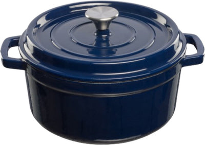 Grand Feu - Schmortopf aus emailliertem Gusseisen - 3,5 ltr. - blau