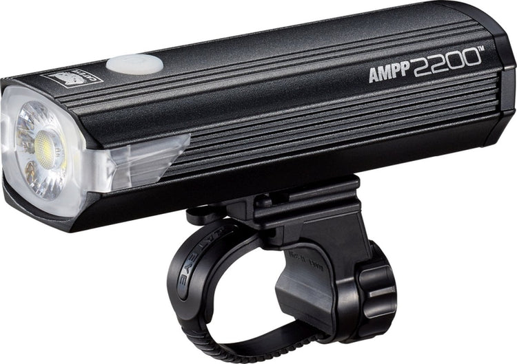 Cateye ampp2200 Fahrradscheinwerfer – Fahrradbeleuchtung max. 2200 Lumen – Leuchtdauer 1 bis 60 Stunden – USB wiederaufladbar – spritzwassergeschützt – sieben Lichtmodi