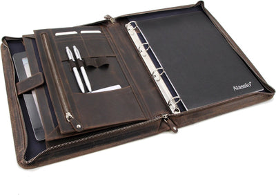 Kangaro Roberto Romano Konferenzmappe – Juve – A4 – Braun – Echtleder – 36 x 27,5 x 5 cm – Ju-48213