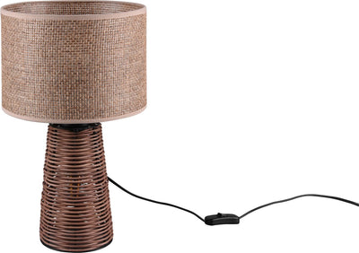 Rl lebe dein Licht Reality Stroh - Tischlampe - braun - exkl. 2x E27 - Schnurschalter