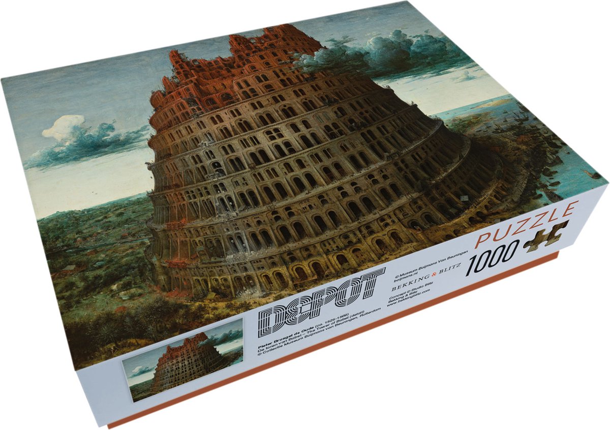 Bekking Blitz – Puzzle – 1.000 Teile – Kunst – Der Turm von Babel – Pieter Bruegel der Ältere – Museum Boijmans van Beuningen Rotterdam