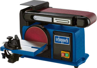 Scheppach Bandschleifer BTS800 – 370 W – Tellerschleifer – 2850 U/min – Schleifscheibendurchmesser: 150 mm – inkl. 1x Schleifband und 1x Schleifscheibe