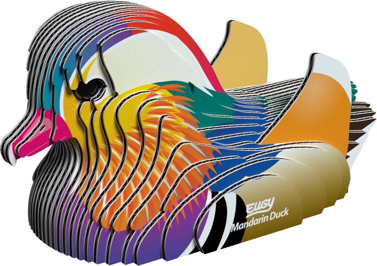 Eugy 3D-Puzzle – Mandarinente – Vögel – nachhaltig – alle sammeln – 6 Jahre