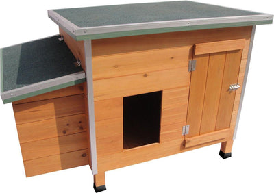 Flamingo Hühnerstall Ginger Classic – Holzstall mit Auslauf – 100x79x64 cm