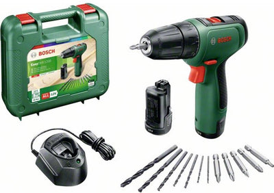 Bosch Easydrill 1200 Akku-Bohrschrauber – mit Doppelschrauberbit und Koffer – mit 2x 12 V Akku und Ladegerät