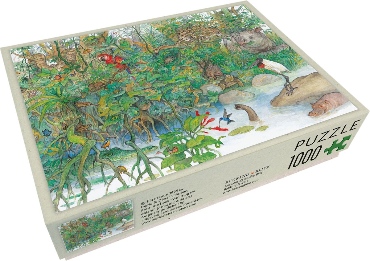 Bekking Blitz – Puzzle – 1.000 Teile – Kunst – vom Bilderbuch von der Mücke bis zum Elefanten – Kinderbuchillustration – Ingrid Dieter Schubert