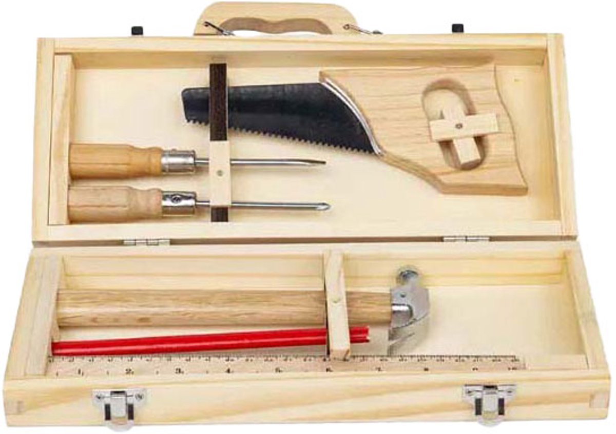 Bigjigs Wooden DIY Toolbox, 6dlg.